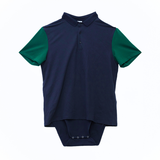 Navy Polo Snapsuit
