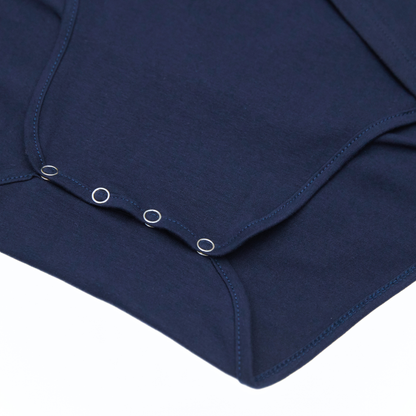 Teddy Navy Polo Snapsuit