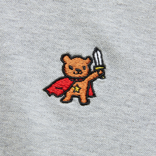 Teddy Grey Polo Snapsuit