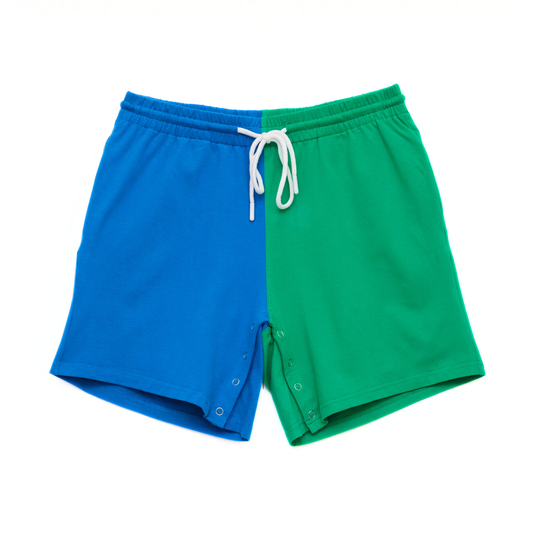 Green Blue Snap Play Shorts