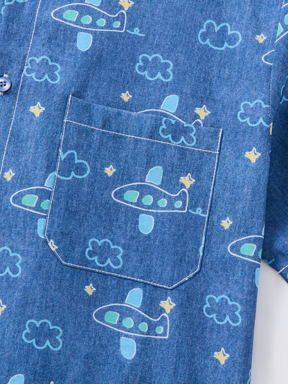 Aeroplane Print  Shirt