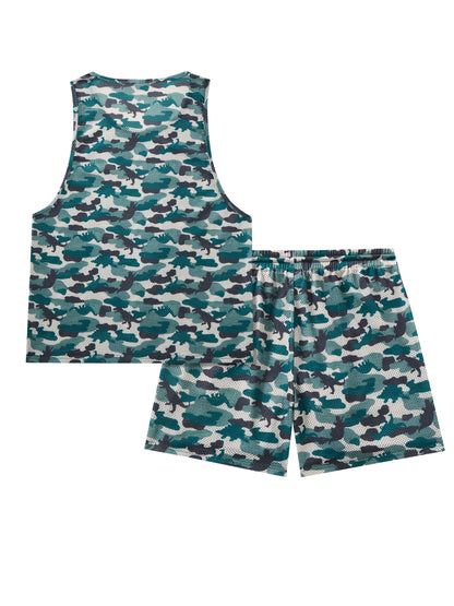 Hidden Dino Camouflage Vest & Shorts